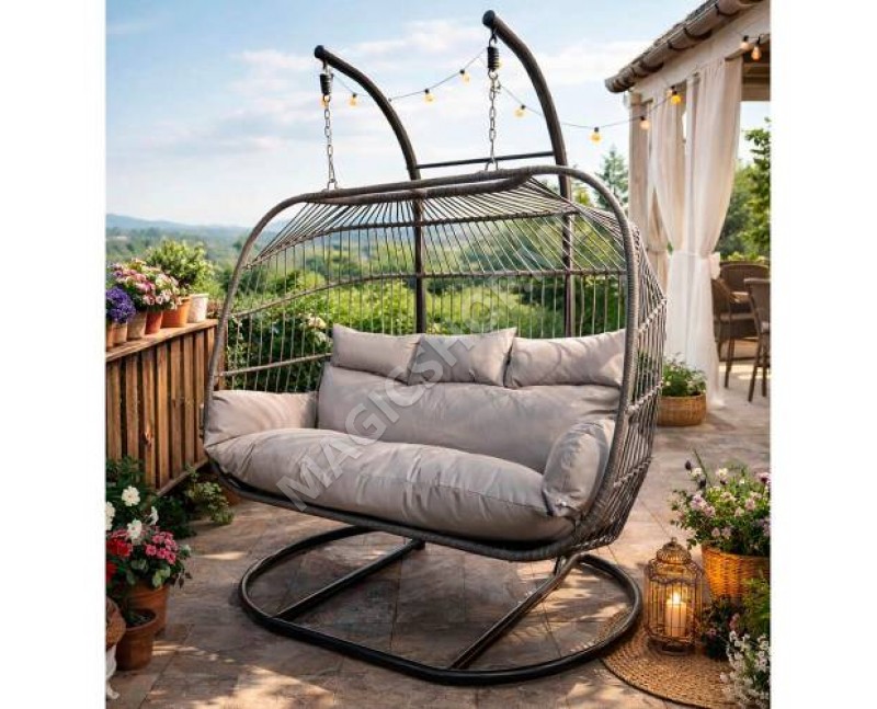 Balansoar de tip cocon 3 SEATER Grey