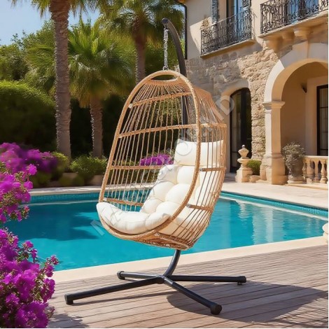 Balansoar de tip cocon JAMIE Sand / Natural