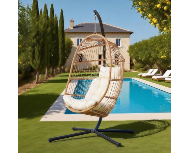 Balansoar de tip cocon JAMIE Sand / Natural