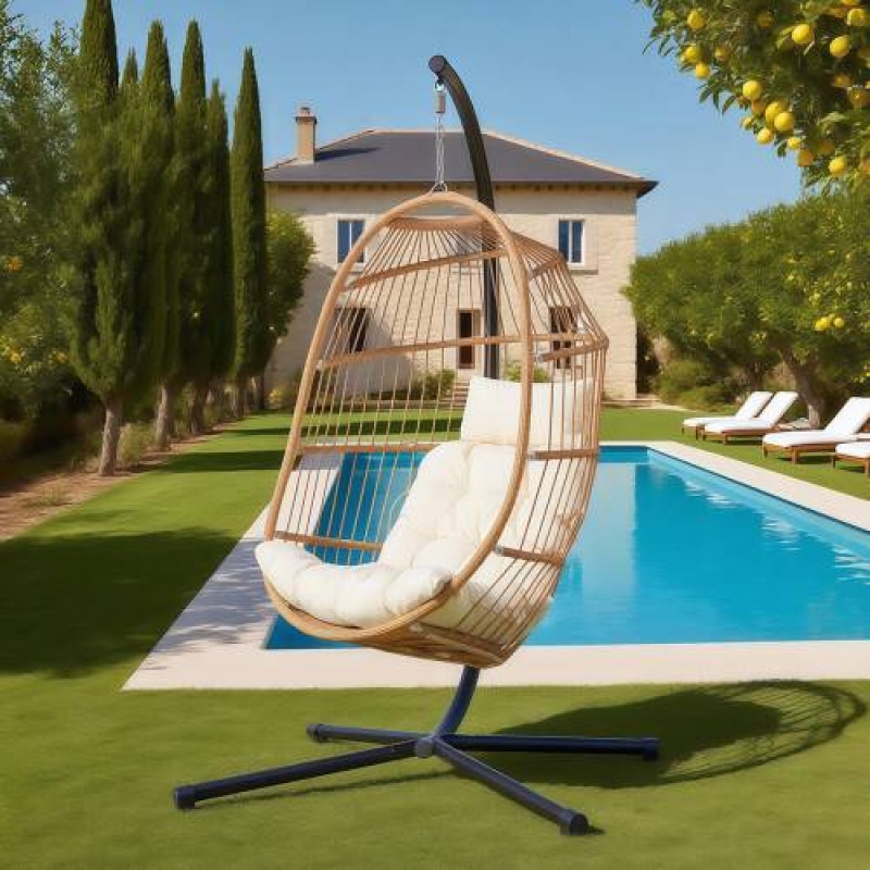 Balansoar de tip cocon JAMIE Sand / Natural