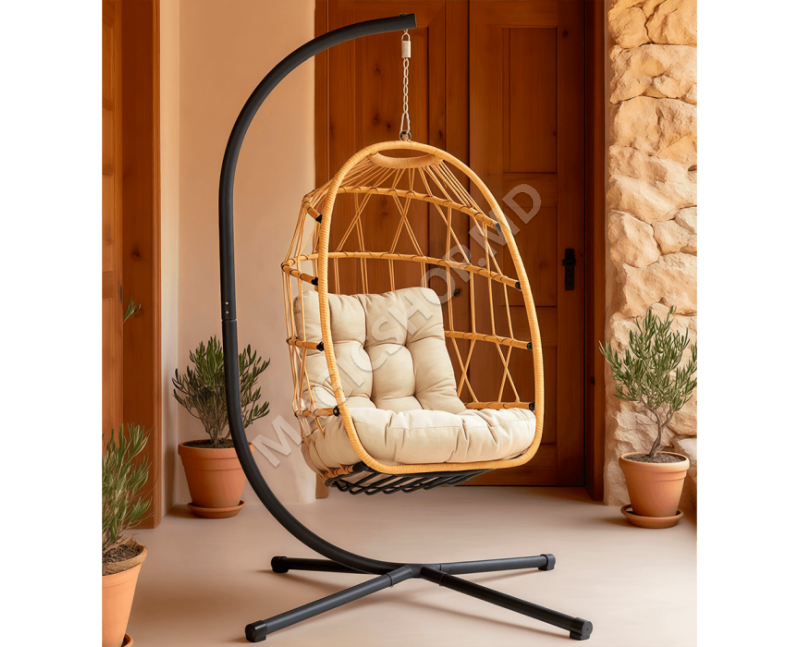 Balansoar de tip cocon Roma Natural / Bej