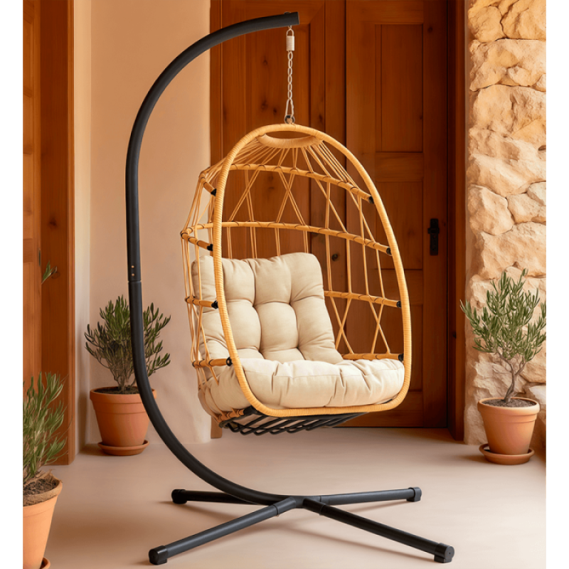 Balansoar de tip cocon Roma Natural / Bej