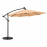 Umbrelă de grădină 300 cm, cu iluminare led, bej, gri