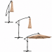 Umbrelă de grădină 300 cm, cu iluminare led, bej, gri