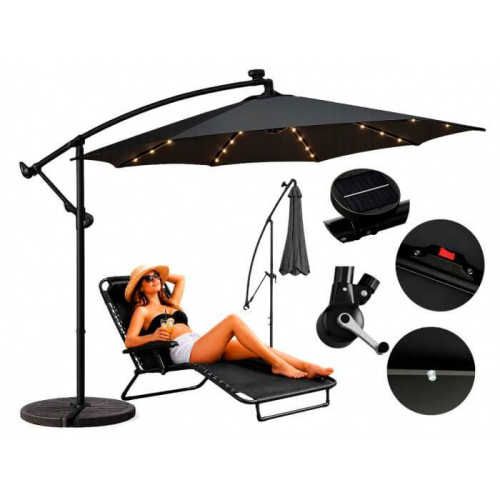 Umbrelă de grădină 300 cm, cu iluminare led