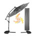 Umbrelă de grădină 300 cm, cu iluminare led