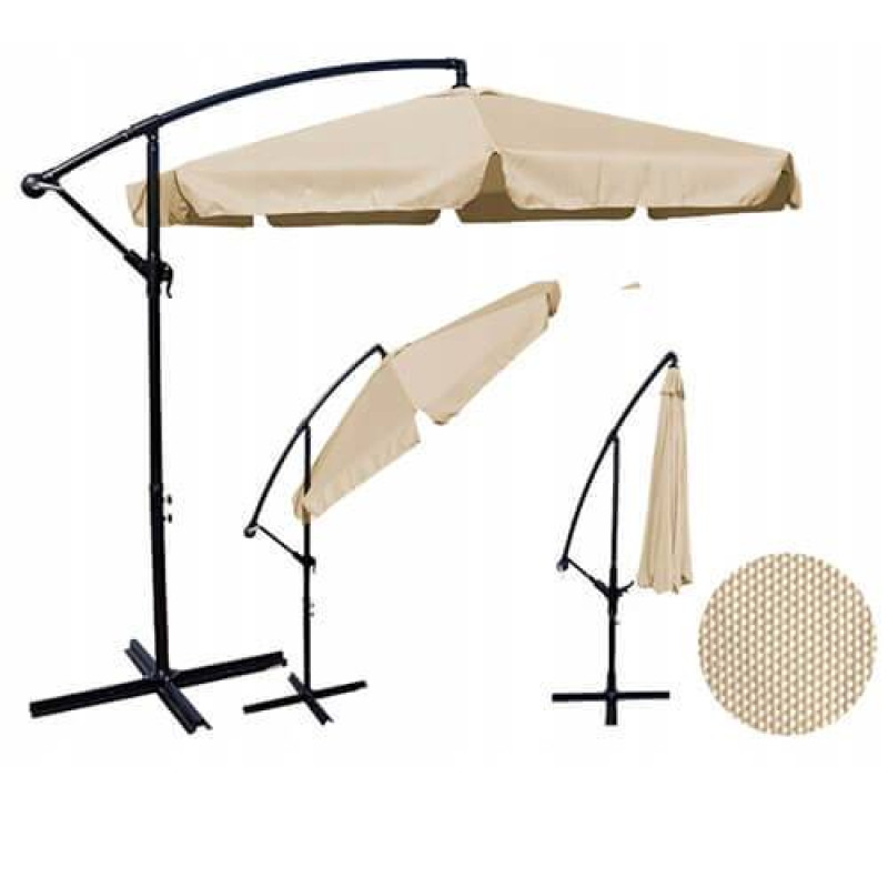 Umbrelă de grădină 350 cm bej, capucino