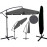 Umbrelă de grădină 350 cm gri, verde