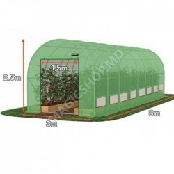 Теплица Tehno Ms 8x3x2.5m / Ø26mm / 2 uși