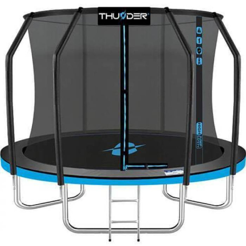 Trambulina Elite 185 cm, plasa interioară, roz, albastru