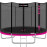 Trambulina Pro 255 cm, plasa externa, roz, albastru