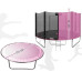 Trambulina Pro 255 cm, plasa externa, roz, albastru