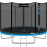 Trambulina Pro 312 cm, plasa externa, roz, albastru