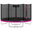 Trambulina Pro 435 cm, plasa externa, albastra, roz
