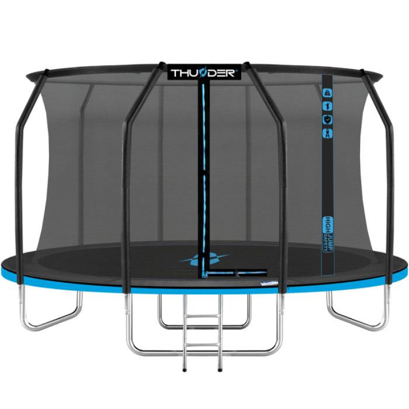 Trambulina Ultra 374 cm, plasă interioară, albastră