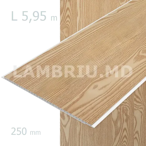 Lambriu laminat PVC 250mm 84602-24 Stejar de aur