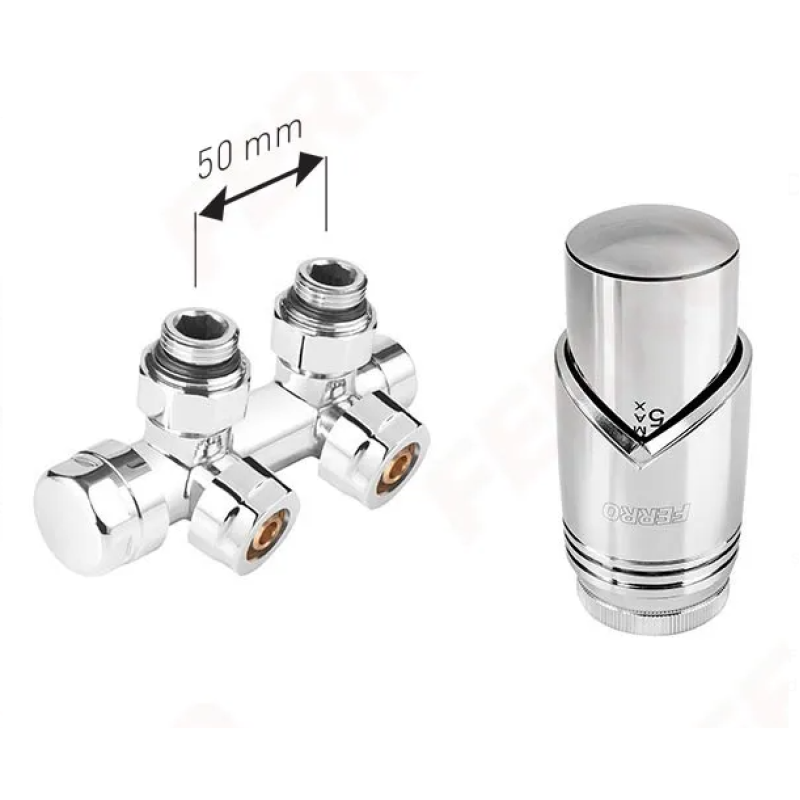 Robinet cal dublu FERRO 16×2 Chrome ZTD30CR + cap termo