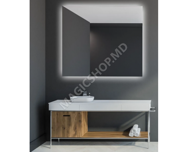 Oglinda LED+ Roma 60; 80×80 PH040503 antiaburire