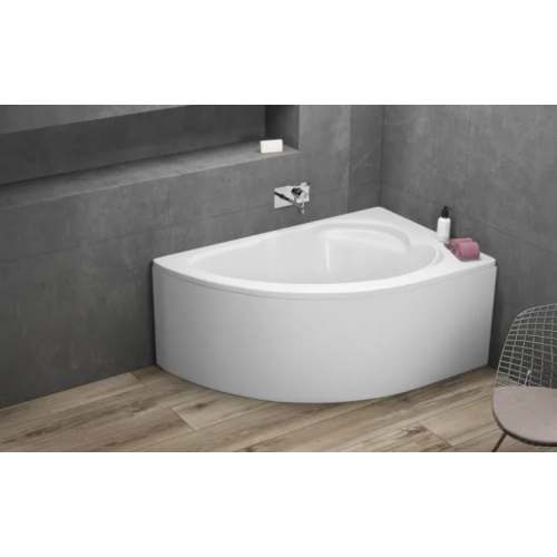 Cada de baie asimetrica acryl pe colt STANDARD (suport inclus),1300x850x535 mm