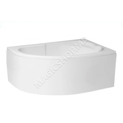 Акриловая асимметричная угловая ванна STANDARD (плюс крепления), 1300x850x535 mm