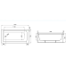 Cada baie acryl Polimat Tola 150×75+suport