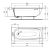 Cada acril Ideal Standard i.life 150x70 T475701