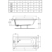 Cada baie acryl Ideal Standard Simplicity , 1500 mm × 700 mm