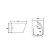 Bideu Suspendat G-5370WH White 51x35x30 cm