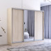 Dulap Fox 240-300x60x220H cu uși glisante pal+oglindă