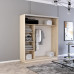 Dulap Fox 140-180x60x220H cm cu uși glisante Pal+Oglindă