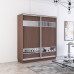 Dulap Fox 140-180x60x220H cm cu uși glisante Pal+Oglindă