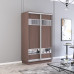 Dulap Fox100x60x220H cm cu uși glisante Pal+Oglindă