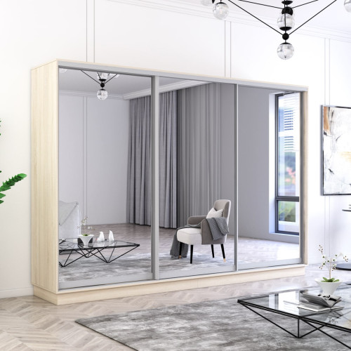 Dulap Fox 240-300x60x220H cm cu uși glisante oglindă