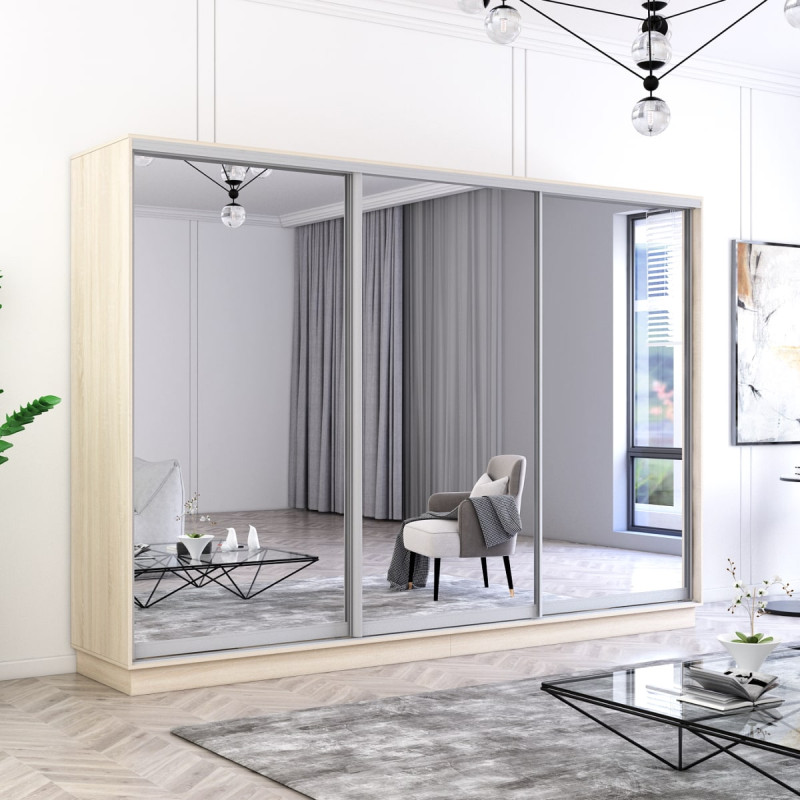 Dulap Fox 240-300x60x220H cm cu uși glisante oglindă