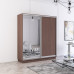 Dulap Fox 140-180x60x220H cu uși glisante pal+oglindă