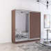 Dulap Fox 19-230x60x220H cu uși glisante pal+oglindă