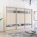 Dulap Fox 310-360x60x220H cm cu uși glisante Pal+Oglindă
