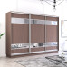 Dulap Fox 310-360x60x220H cm cu uși glisante Pal+Oglindă