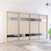 Dulap Fox 370-400x60x220H cm cu uși glisante Pal+Oglindă