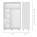 Dulap cupe Aron-S 140-180x60x220cm