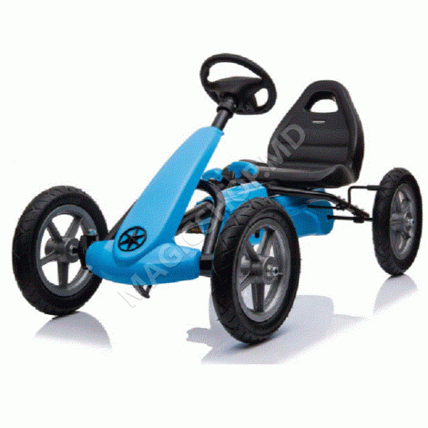 Детский картинг на педальной тяге 1904, зеленый, синий