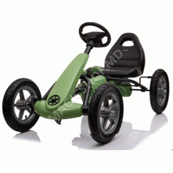 Детский картинг на педальной тяге 1904, зеленый, синий