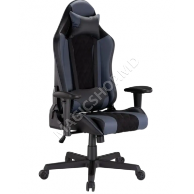 Scaun Gaming Lumi CH09-1, PU Piele, Negru | Albastru