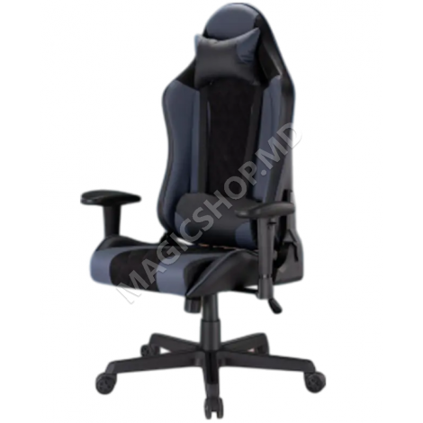Scaun Gaming Lumi CH09-1, PU Piele, Negru | Albastru