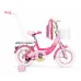 Bicicletă pentru copii Princess 12″, cu roți ajutătoare și mâner pentru părinte