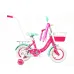 Bicicletă pentru copii Princess 12″, cu roți ajutătoare și mâner pentru părinte