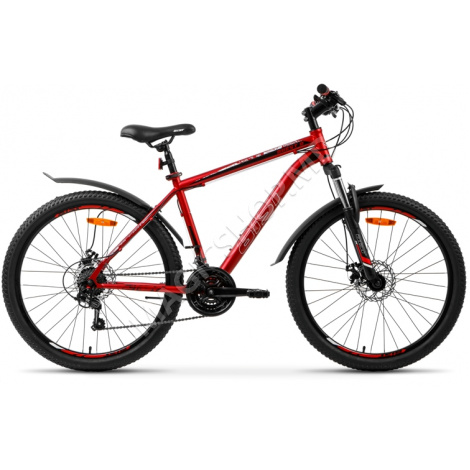 Bicicletă Aist Quest Disc 26'/ cadru 20' negru-roșu; gri-verde