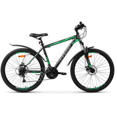 Bicicletă Aist Quest Disc 26'/ cadru 20' negru-roșu; gri-verde