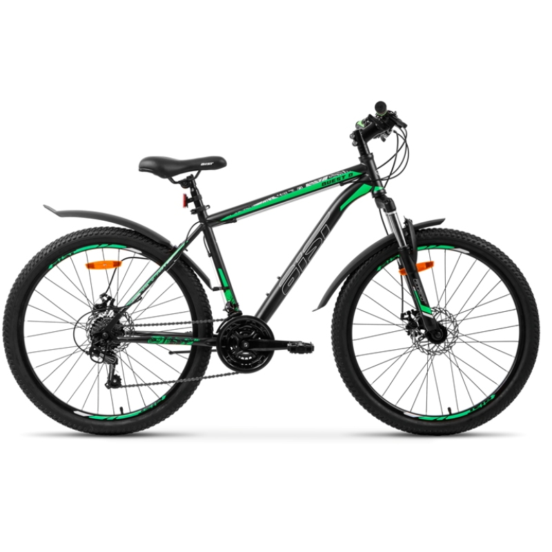 Bicicletă Aist Quest Disc 26'/ cadru 20' negru-roșu; gri-verde