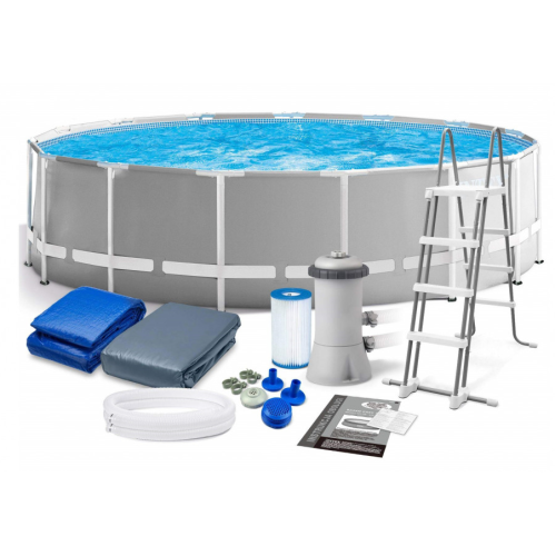 Piscină Intex cu pompă de filtrare, tent, scara 457×122 cm, 16805 l